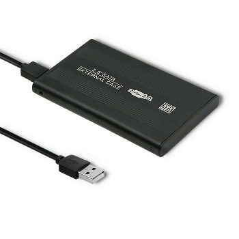 Qoltec kućište vanjskog tvrdog diska HDD/SSD 2,5'' SATA3 | USB 2.0 | Crno