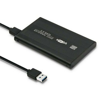 Qoltec kućište vanjskog tvrdog diska HDD/SSD 2,5'' SATA3 | USB 3.0 | Crno