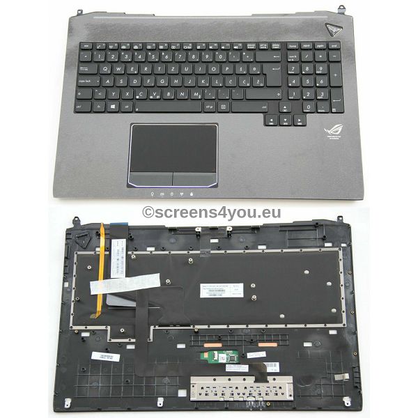 Gornji poklopac sa tipkovnicom i dodirnom površinom za laptope Asus G750/G750JM/ROG G750JM