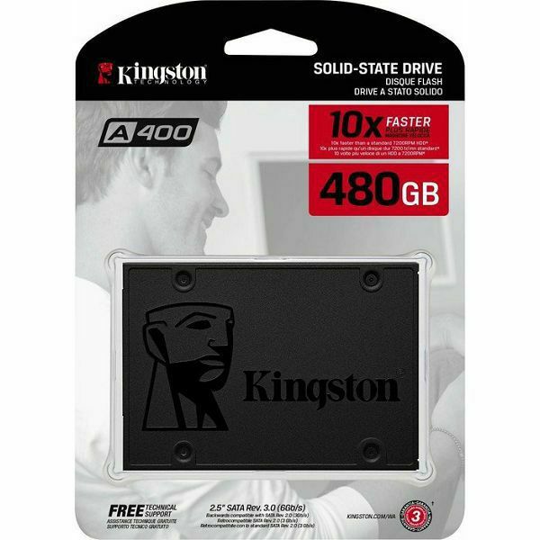 Kingston A400 480GB R500/W450 SSD disk 