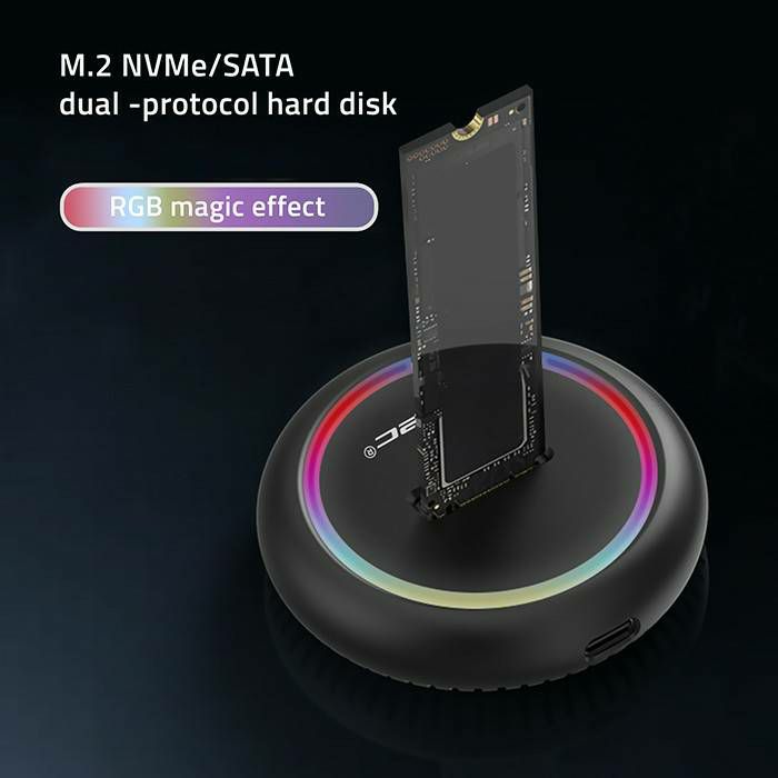 Priključna (docking) stanica za Qoltec M.2 SSD disk | SATA | NVMe | USB-C | 2TB
