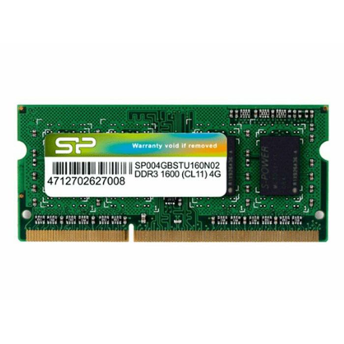 Radna memorija za laptope SILICON POWER DDR3 4GB 1600MHz CL11 SO-DIMM 1.5V