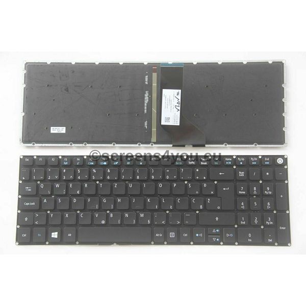 Tipkovnica za laptope Acer Aspire E5-573/E5-575G/E5-722/E5-772 pozadinsko osvjetljenje