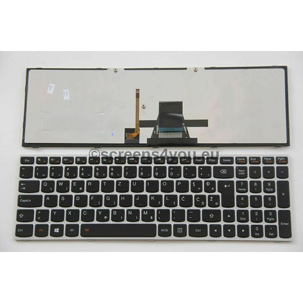 Tipkovnica za laptope Lenovo IdeaPad Flex 2-15/M50/Z50/300-15/300-17/305-15/500-15 srebrna